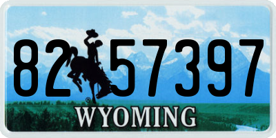 WY license plate 8257397