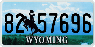 WY license plate 8257696