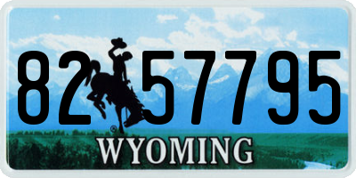 WY license plate 8257795