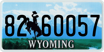 WY license plate 8260057