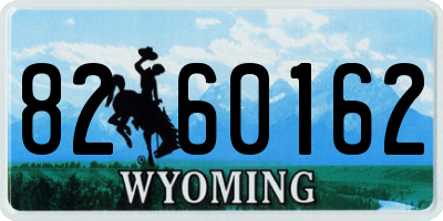 WY license plate 8260162