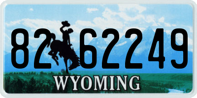 WY license plate 8262249