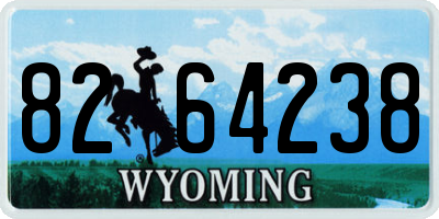WY license plate 8264238