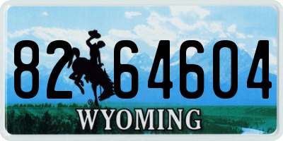 WY license plate 8264604