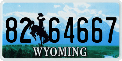 WY license plate 8264667