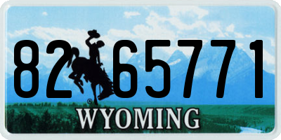 WY license plate 8265771