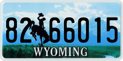WY license plate 8266015