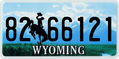 WY license plate 8266121