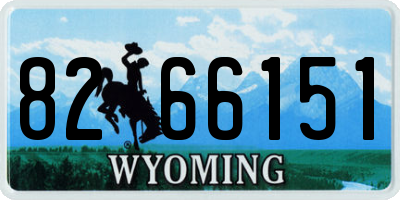 WY license plate 8266151