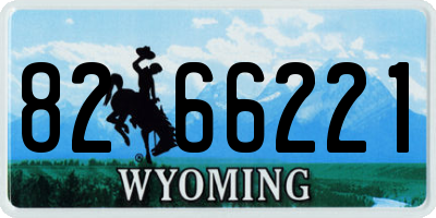 WY license plate 8266221