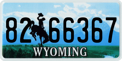 WY license plate 8266367