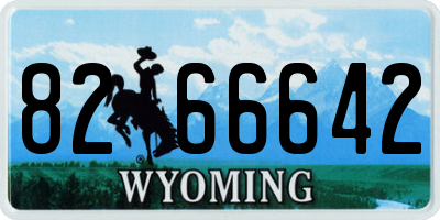 WY license plate 8266642