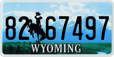 WY license plate 8267497