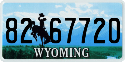 WY license plate 8267720