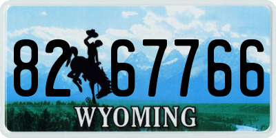 WY license plate 8267766