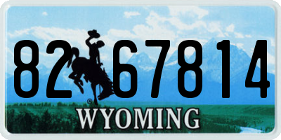 WY license plate 8267814