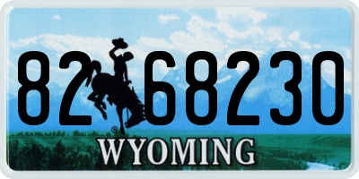 WY license plate 8268230