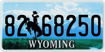 WY license plate 8268250