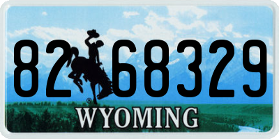 WY license plate 8268329