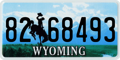 WY license plate 8268493