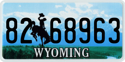 WY license plate 8268963