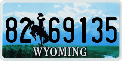 WY license plate 8269135