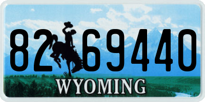WY license plate 8269440