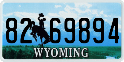 WY license plate 8269894