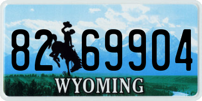 WY license plate 8269904