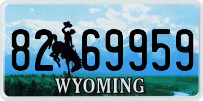 WY license plate 8269959