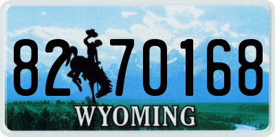 WY license plate 8270168
