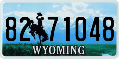 WY license plate 8271048
