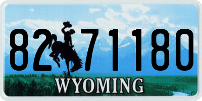WY license plate 8271180
