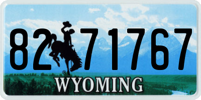 WY license plate 8271767