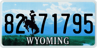 WY license plate 8271795