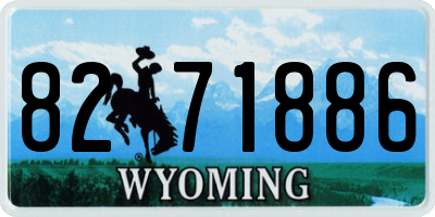 WY license plate 8271886