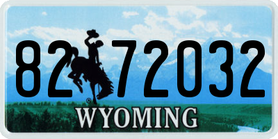 WY license plate 8272032