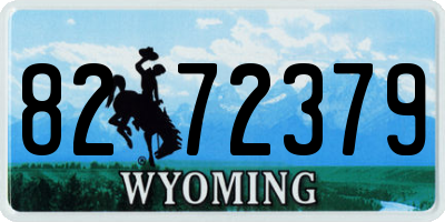 WY license plate 8272379