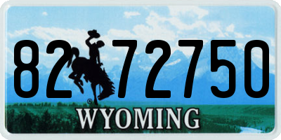 WY license plate 8272750