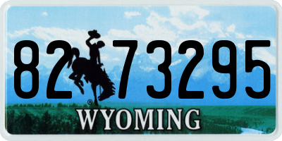 WY license plate 8273295