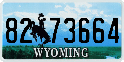 WY license plate 8273664