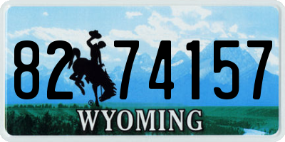 WY license plate 8274157
