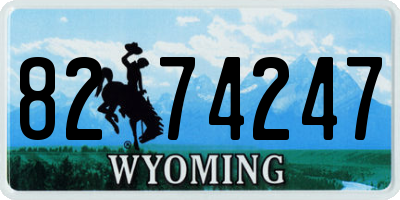 WY license plate 8274247