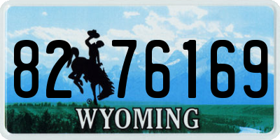 WY license plate 8276169