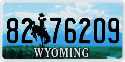 WY license plate 8276209