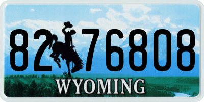 WY license plate 8276808