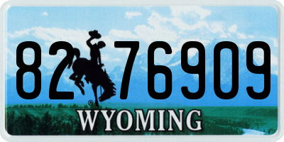 WY license plate 8276909