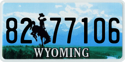 WY license plate 8277106