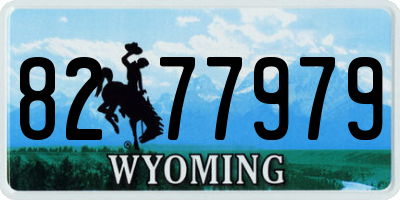 WY license plate 8277979