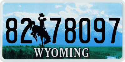 WY license plate 8278097